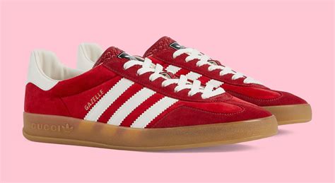 adidas gazelle x gucci red|Adidas X Gucci logo.